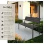 Voir la diapositive 2 : tectake Banc de jardin 2 places