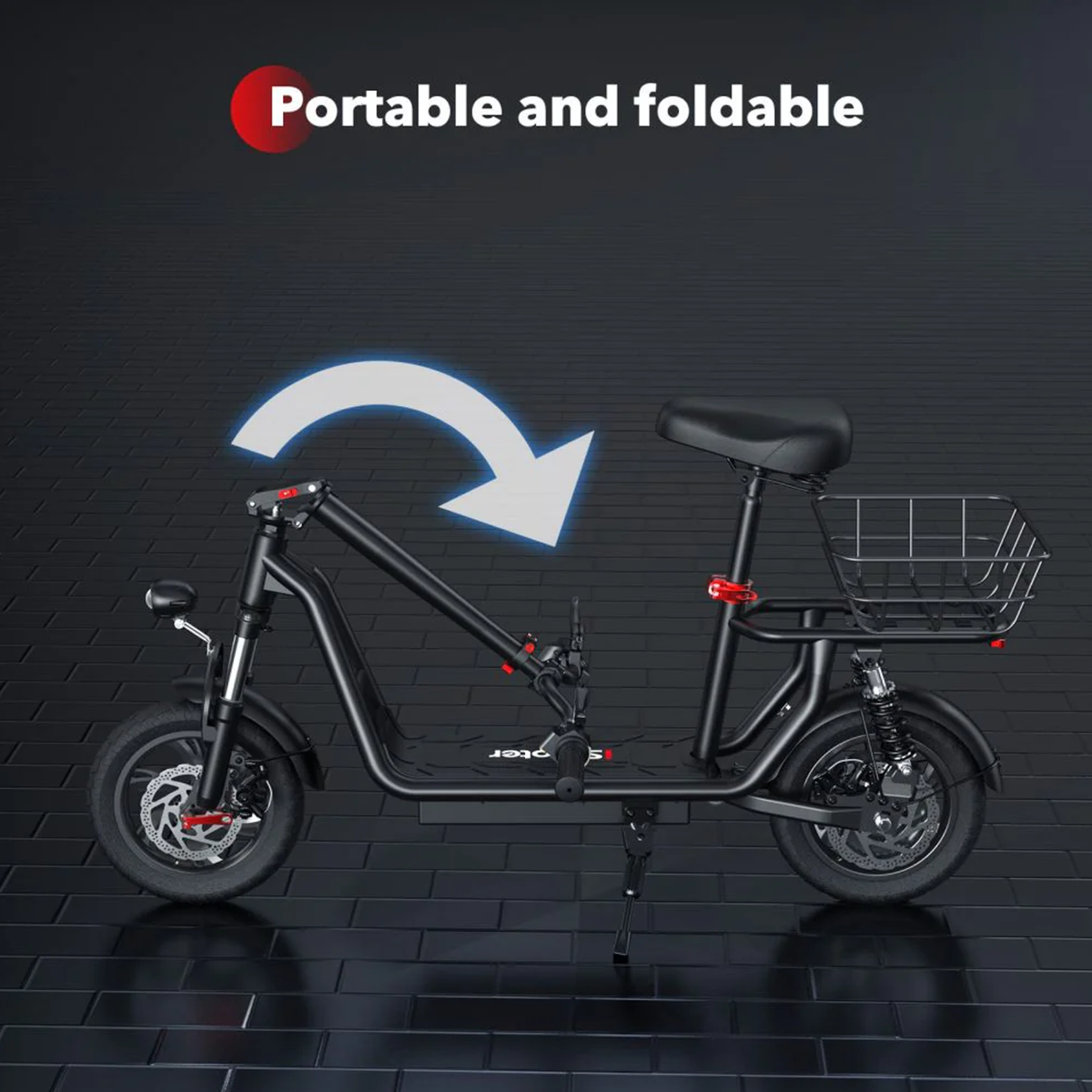 Voir la diapositive 5 : ISCOOTER iScooter i12 Trottinette électrique urbaine, 500 W, 36 V 7,5 Ah, 25 km/h, pneus de 12 pouces