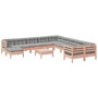 Voir la diapositive 2 : VIDAXL Salon de jardin avec coussins 12 pcs bois massif sapin douglas