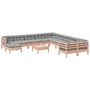 Voir la diapositive 2 : VIDAXL Salon de jardin avec coussins 12 pcs bois massif sapin douglas