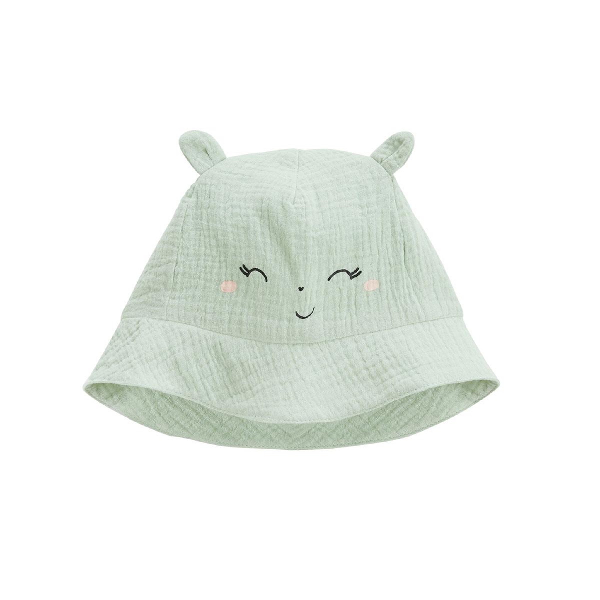 Voir la diapositive 3 : Petit Béguin Combishort bébé + chapeau en gaze de coton Arya