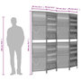 Voir la diapositive 6 : VIDAXL Cloison de separation 4 panneaux gris resine tressee