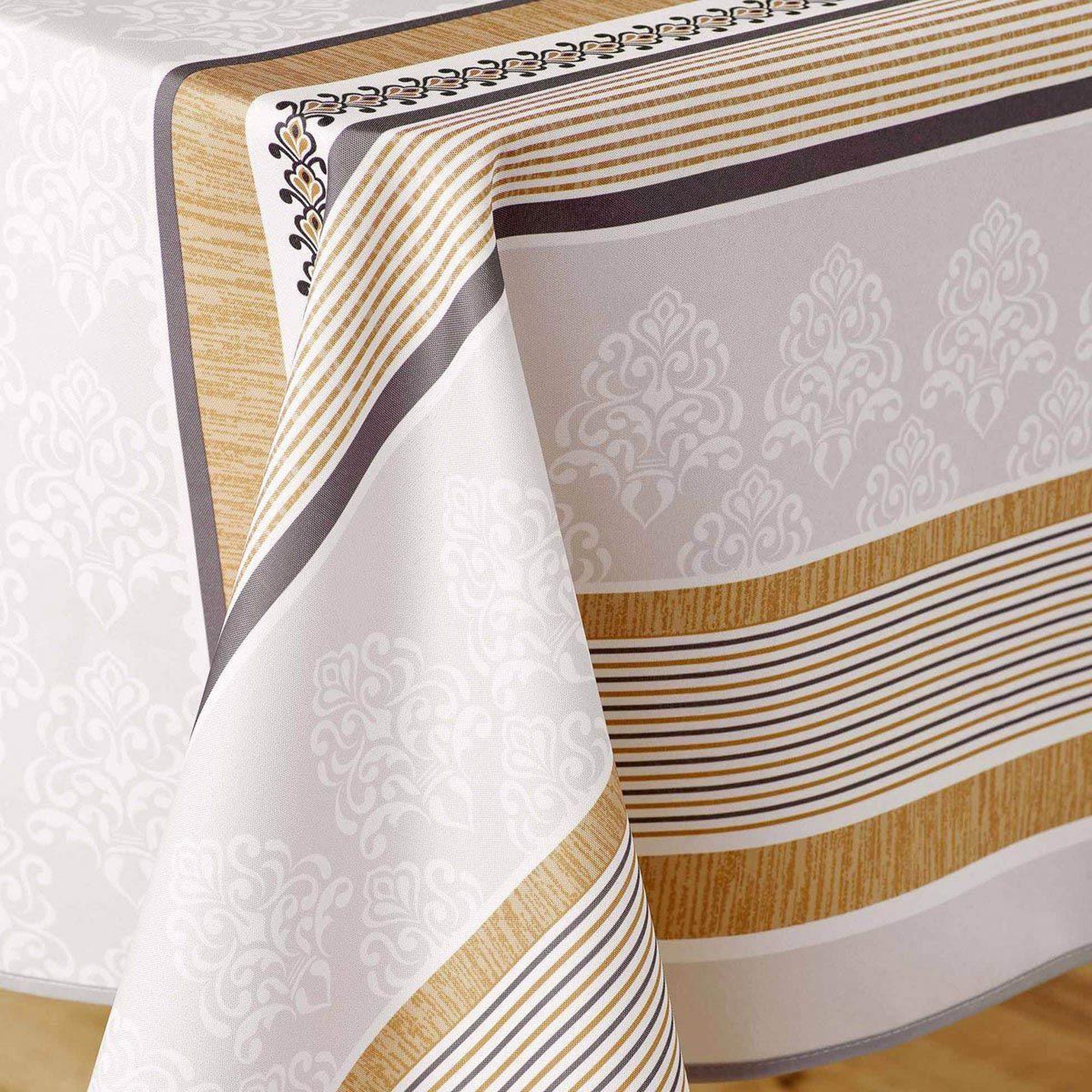Voir la diapositive 2 : Douceur d'Intérieur Nappe imprimé  impérial  150x240cm multicolore