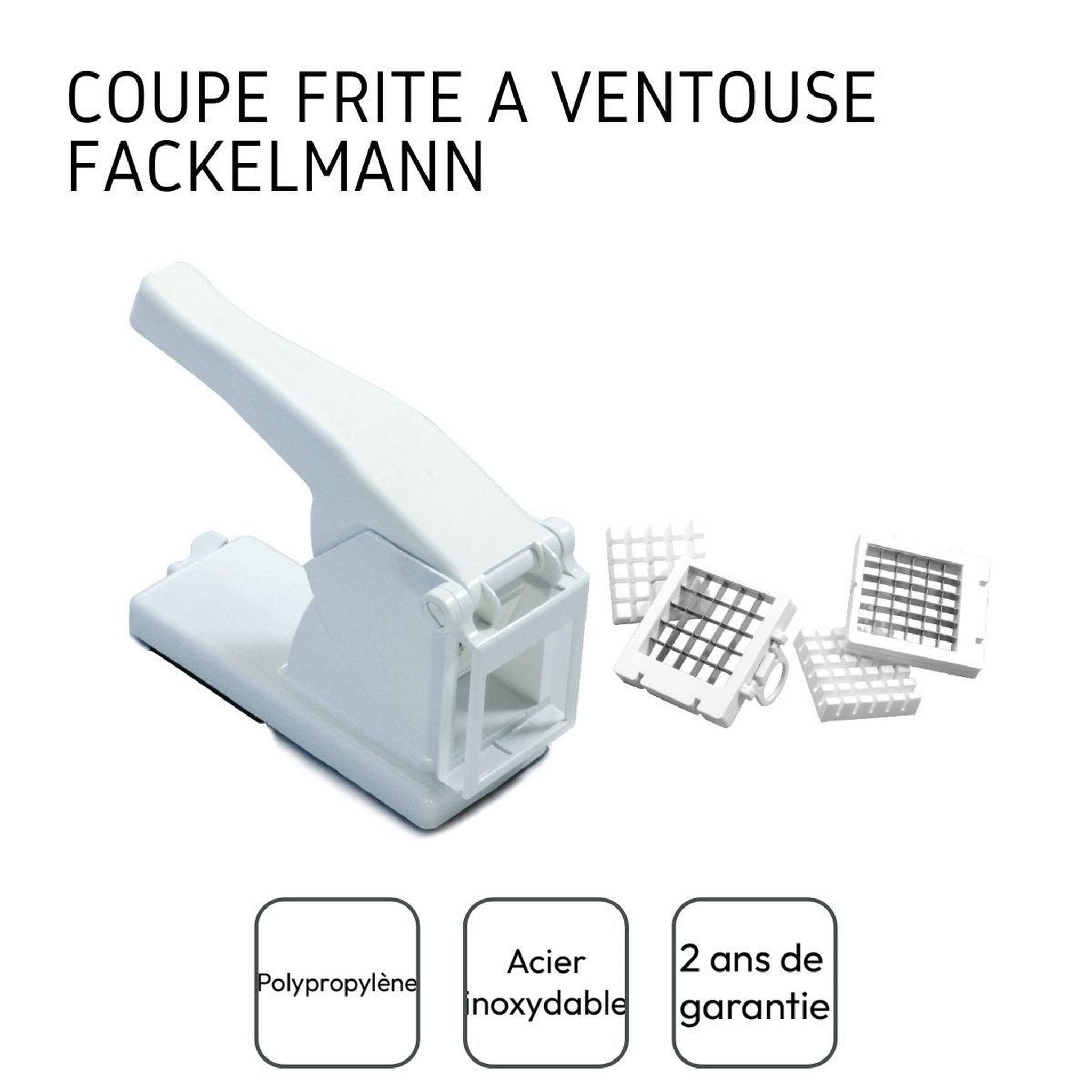 Voir la diapositive 4 : Fackelmann Coupe frite avec deux grilles de découpe fackelmann handmade tradition