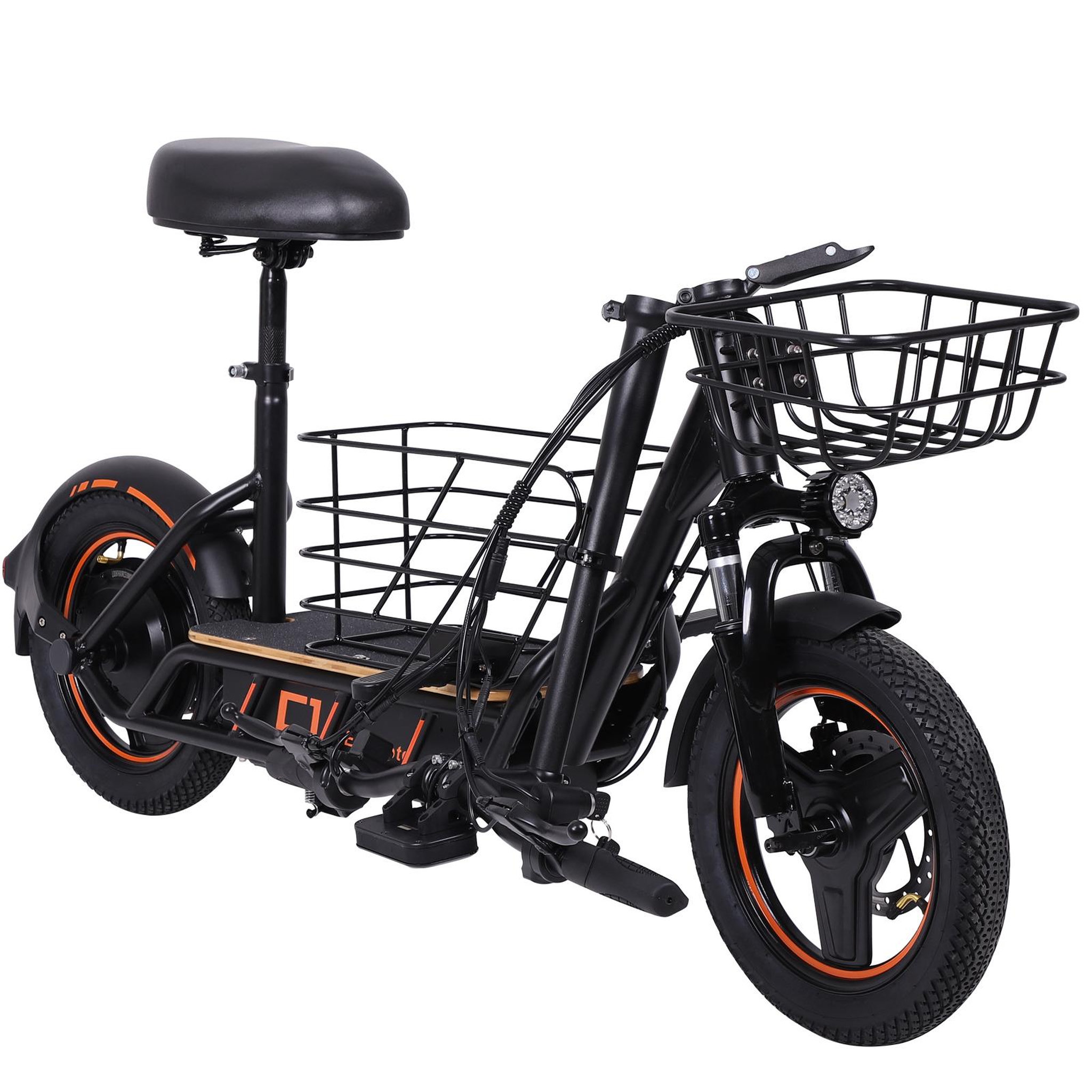 Voir la diapositive 3 : FREEBOY Trottinette électrique freeboy h14 avec siège et panier, autonomie de 35 km, pneus de 14 pouces