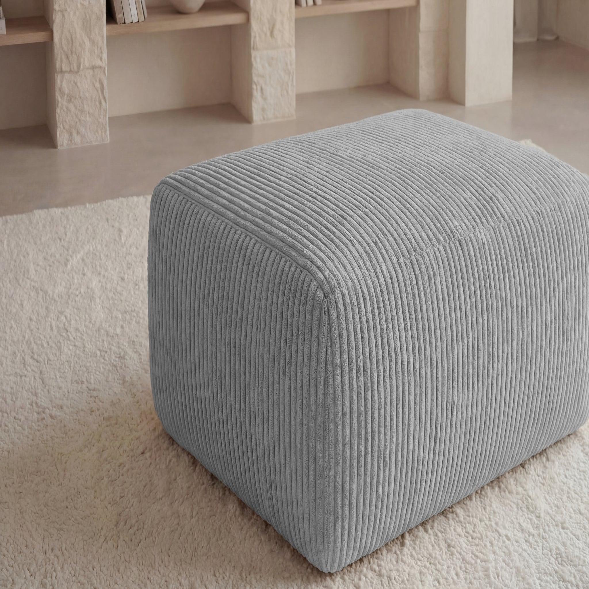 Voir la diapositive 5 : CASANOVA PARIS Olympe - pouf en petit velours côtelé 100x68x42