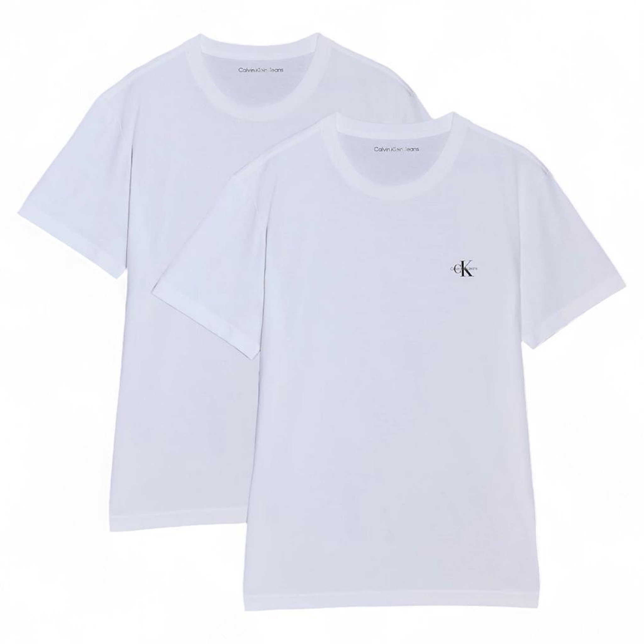 Voir la diapositive 2 : CALVIN KLEIN JEANS Lot de 2 T-shirts Blanc Homme Calvin Klein Monologo