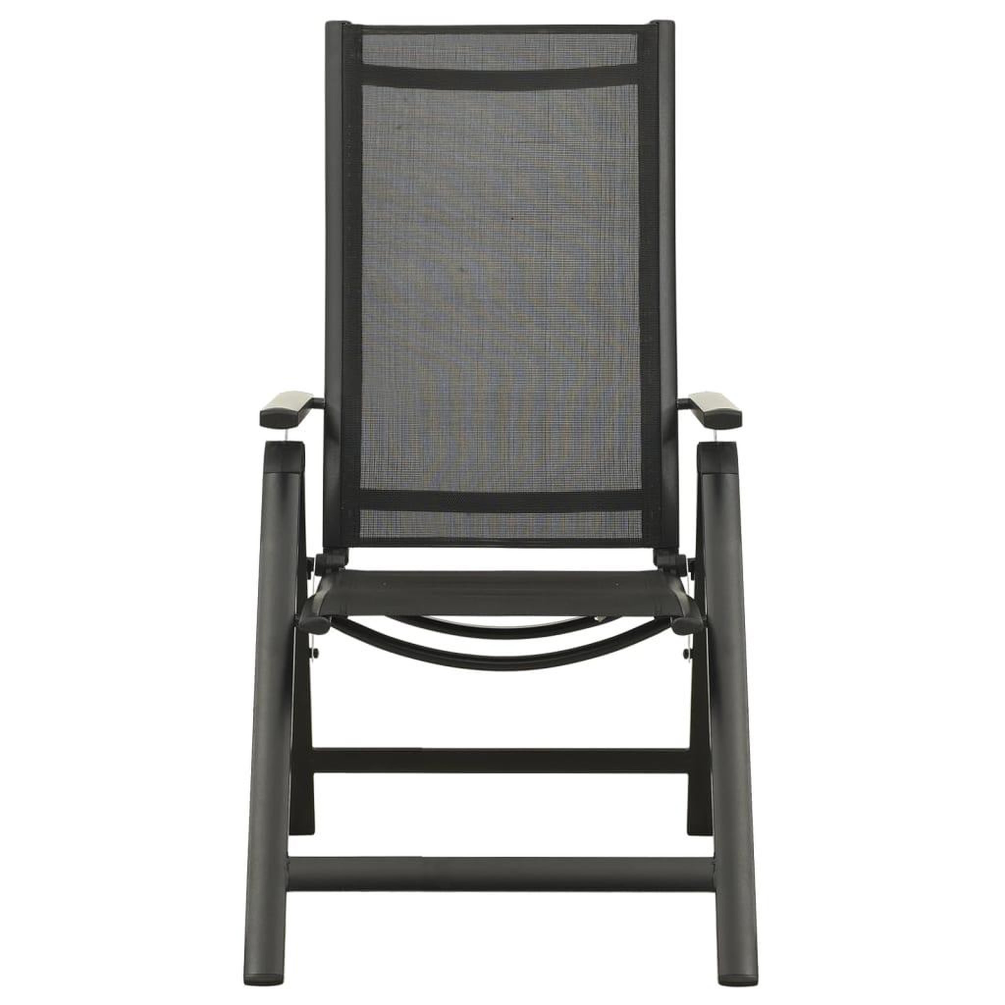Voir la diapositive 3 : VIDAXL Chaises pliantes 2 pieces en textilene et aluminium noir
