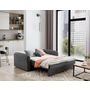Voir la diapositive 2 : BEST MOBILIER Michelle - canapé droit 3 places convertible avec coffre en velours
