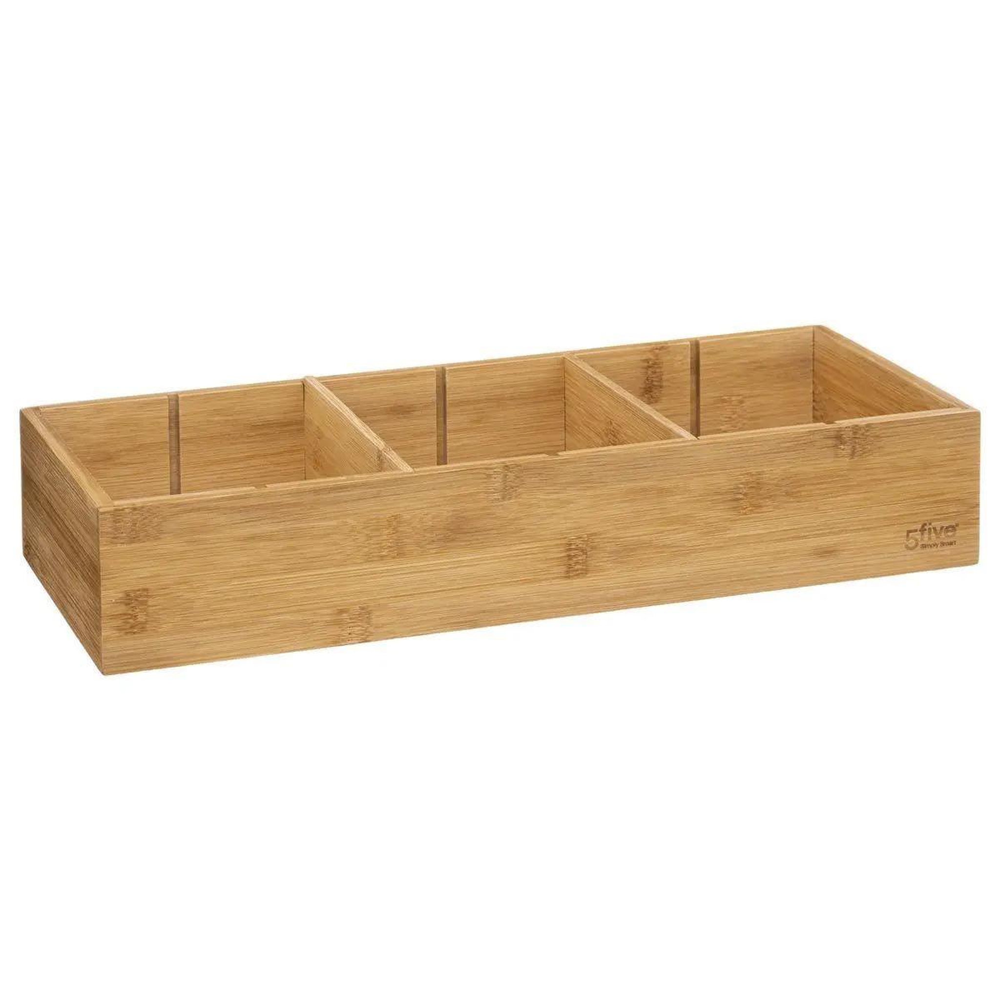 Voir la diapositive 1 : FIVE Organiseur bambou à compartiments  tidy smart  15x38cm naturel