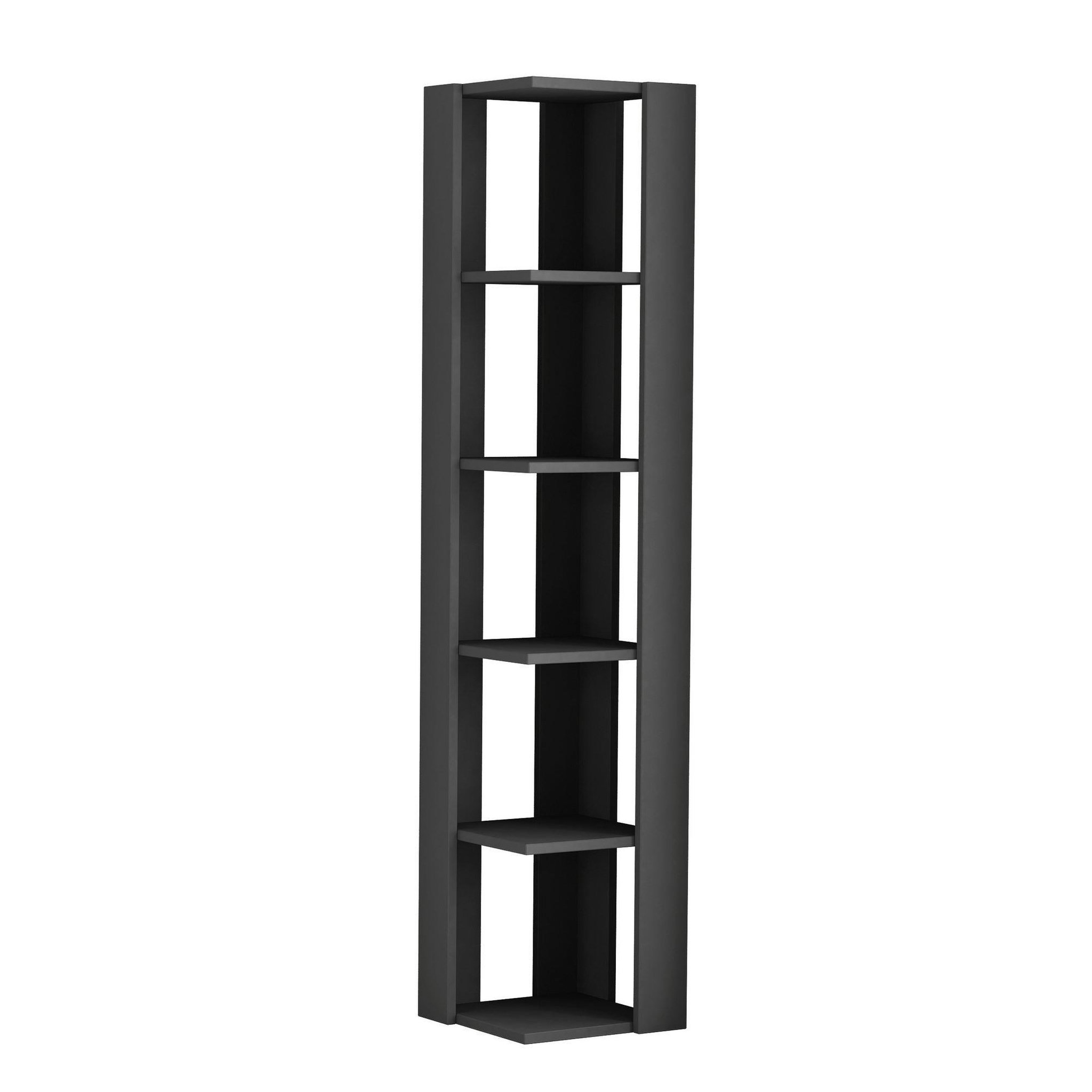 Habitat et Jardin Bibliothèque en bois  nati  - 32 x 32 x 161 cm - gris anthracite