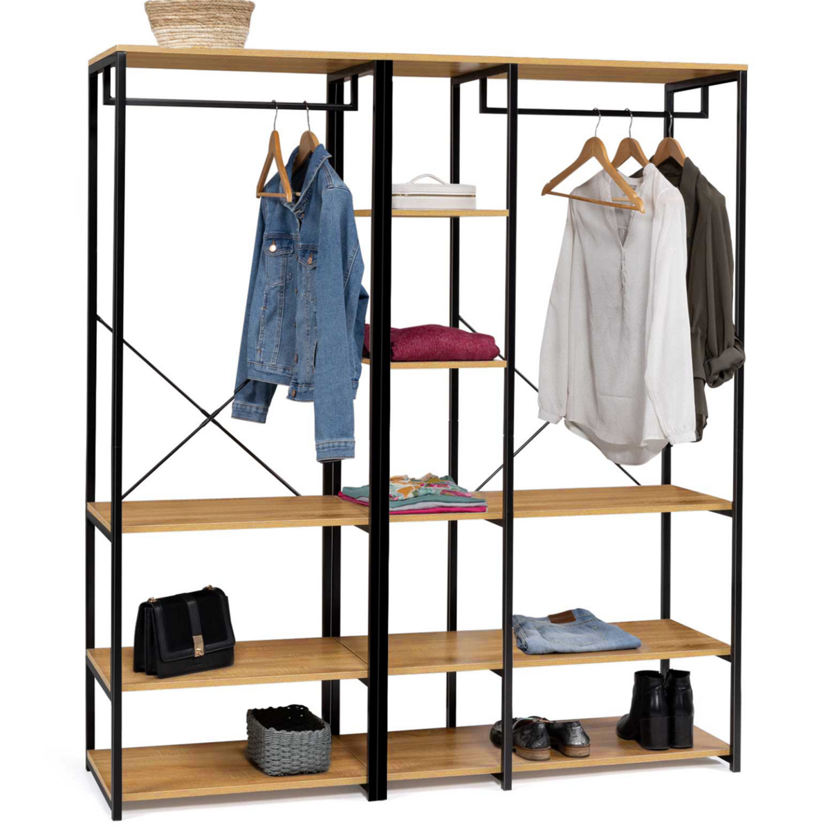 ID MARKET Dressing modulable XXL L. 150 cm DETROIT design industriel