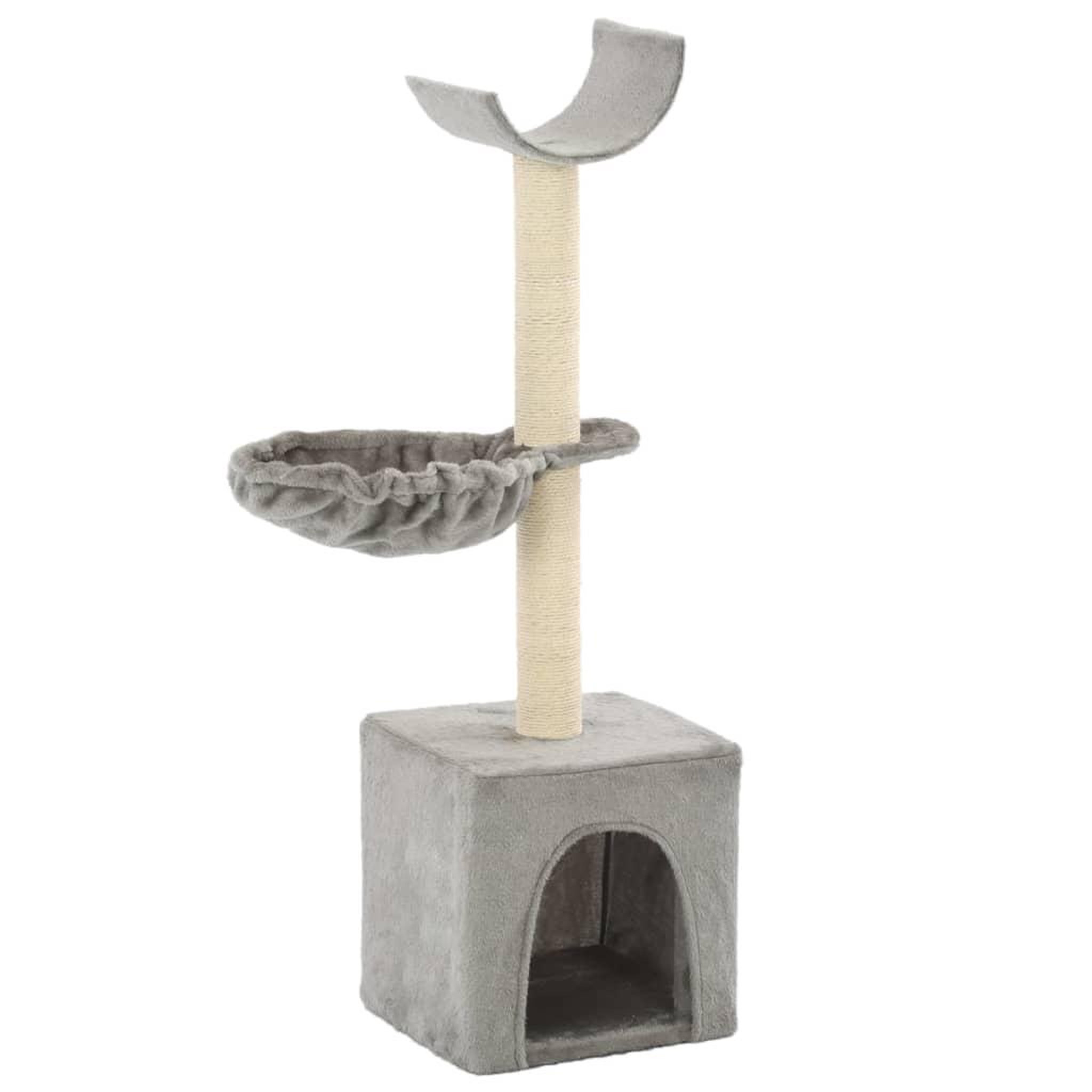 Voir la diapositive 1 : VIDAXL Arbre a chat avec griffoirs en sisal 105 cm Gris