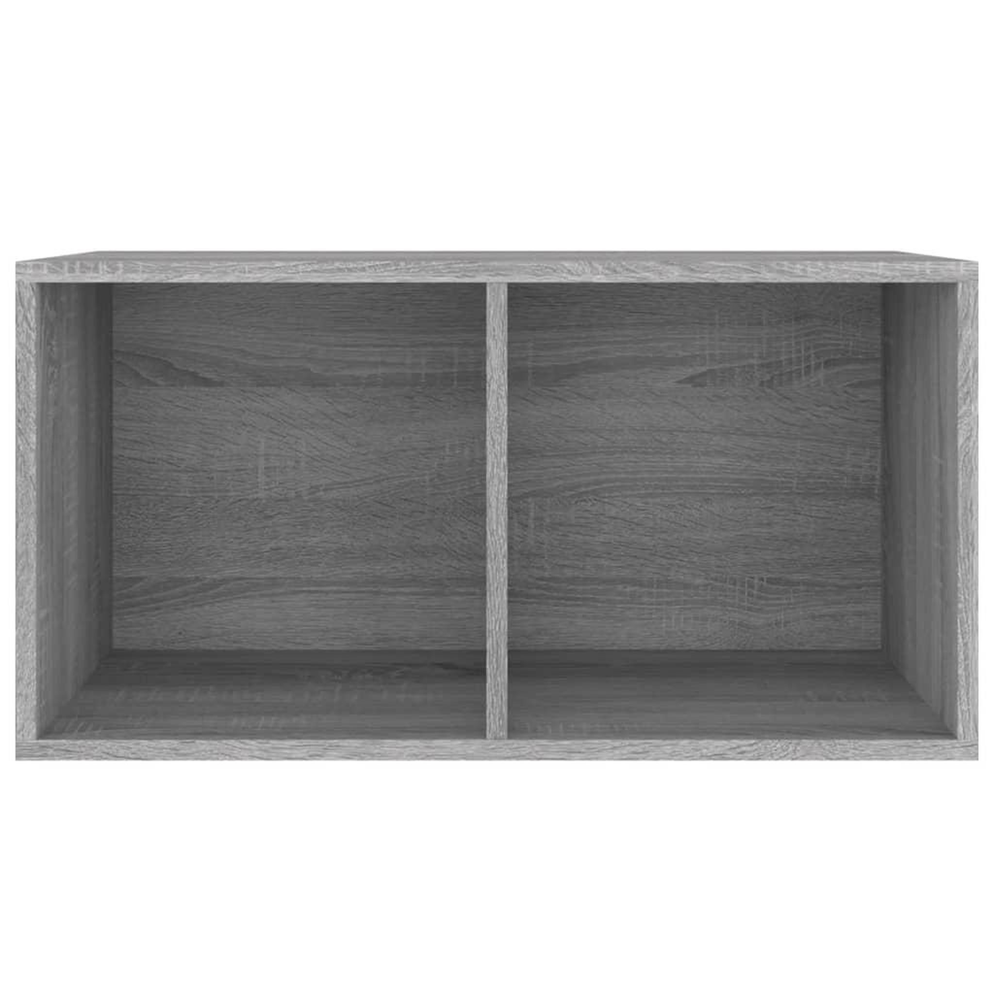 Voir la diapositive 3 : VIDAXL Boîte de rangement a disques vinyle Sonoma gris 71x34x36 cm