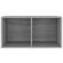 Voir la diapositive 3 : VIDAXL Boîte de rangement a disques vinyle Sonoma gris 71x34x36 cm