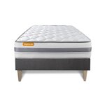 SEPTNUITS Matelas + sommier kit gris Memo Spring Ressorts ensachés MAXI épaisseur. Coloris disponibles : Gris