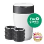 TOMMEE TIPPEE TOMMEE TIPPEE Poubelle a couches Twist & Click, Starter Pack, Blanc, + 6 recharges