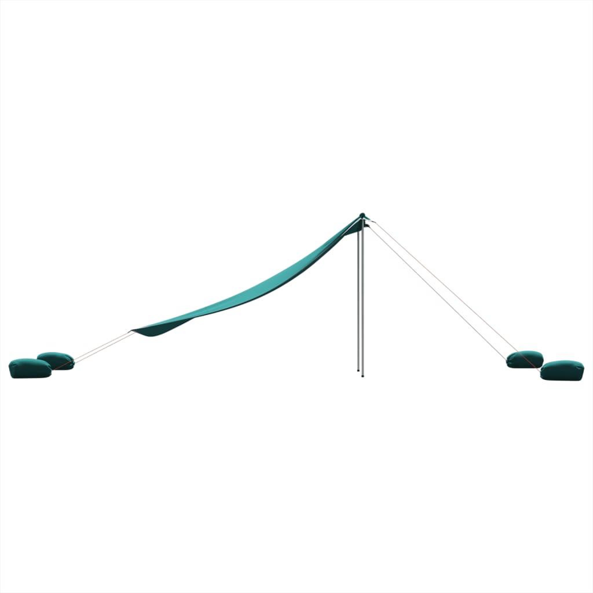 Voir la diapositive 5 : VIDAXL Auvent de plage avec ancres de sable vert 304x300 cm