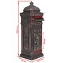 Voir la diapositive 6 : VIDAXL Boîte aux lettres a pilier Aluminium Vintage Bronze antirouille