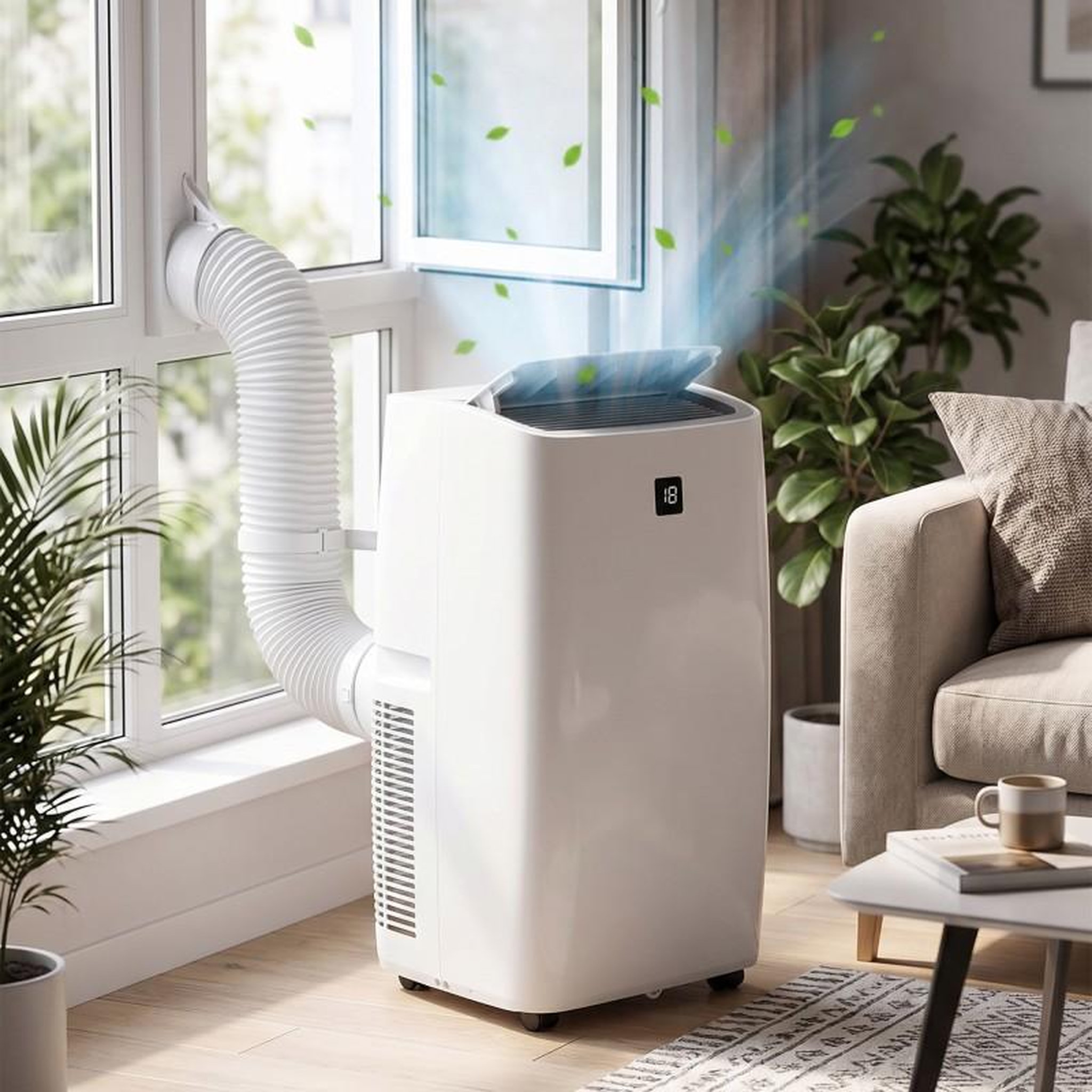 Voir la diapositive 2 : Climatiseur mobile - 12000 btu - télécommande