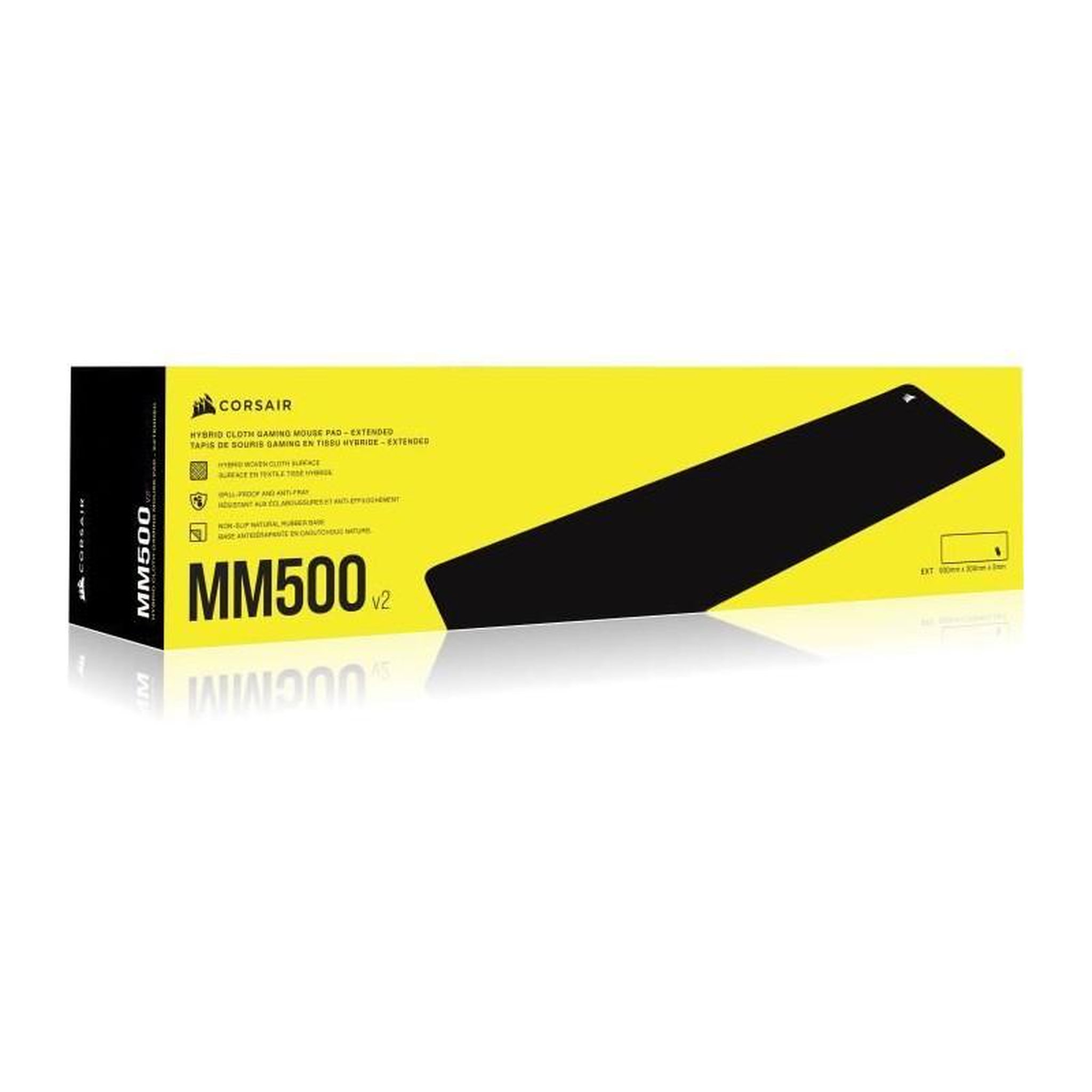 Voir la diapositive 2 : Corsair Tapis de souris gaming - CORSAIR - MM500 V2 Premium - Tissu anti-effilochement - Extended 3XL