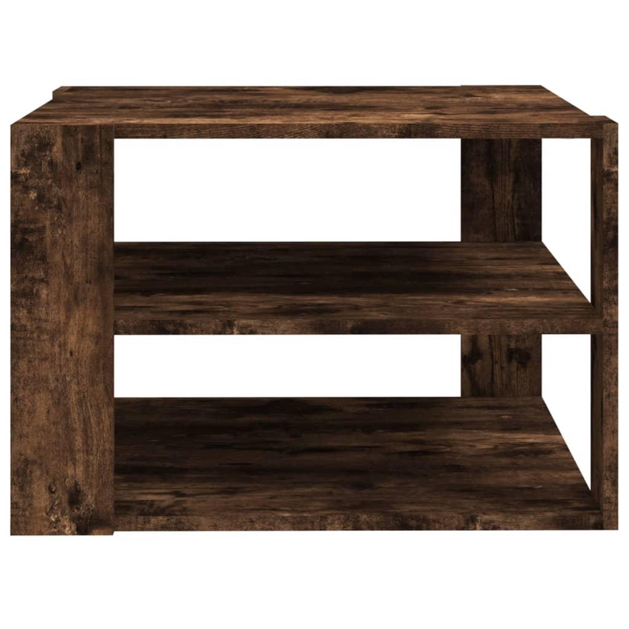 Voir la diapositive 4 : VIDAXL Table basse Chene fume 60x60x40 cm Bois d'ingenierie