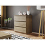 Voir la diapositive 1 : BEST MOBILIER Celia - commode 3 tiroirs - effet bois - 70 cm - style contemporain