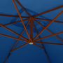 Voir la diapositive 5 : VIDAXL Parasol de jardin en porte-a-faux avec mat en bois bleu azure