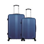 HERO HERO - Lot de 2 - Valise grand format et valise weekend LIPARI. Coloris disponibles : Gris, Beige, Noir, Bleu