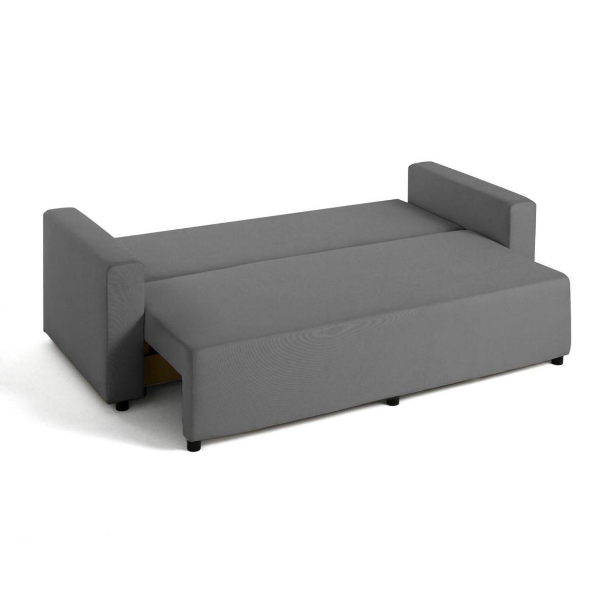 BEST MOBILIER Regala - canapé 3 places - convertible avec coffre - en tissu