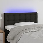 VIDAXL Tete de lit a LED Noir 90x5x78/88 cm Tissu