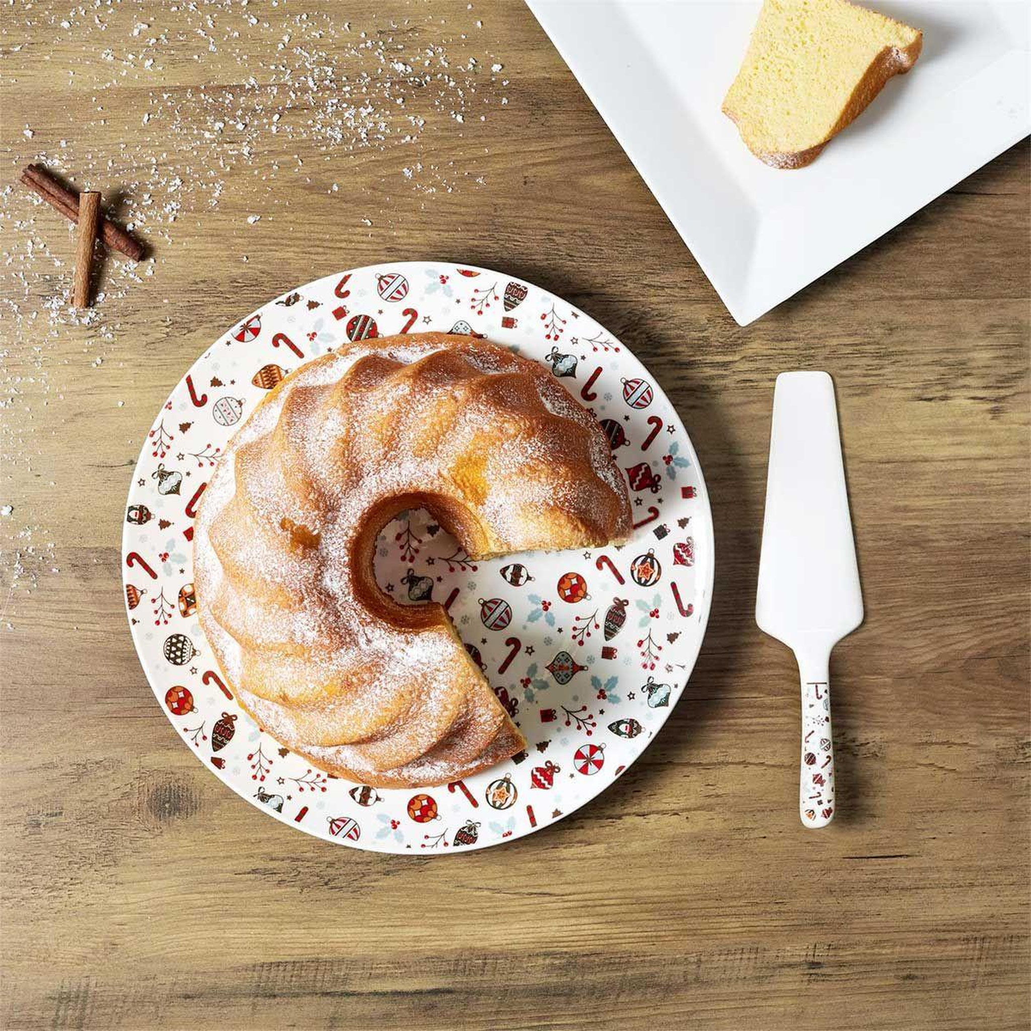 Voir la diapositive 4 : The Home Deco Factory Plat & pelle à tarte  noël  30cm multicolore