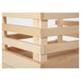 Voir la diapositive 3 : Lot de 3 caisses de rangement empilables en bois massif L37cm MARAICHER