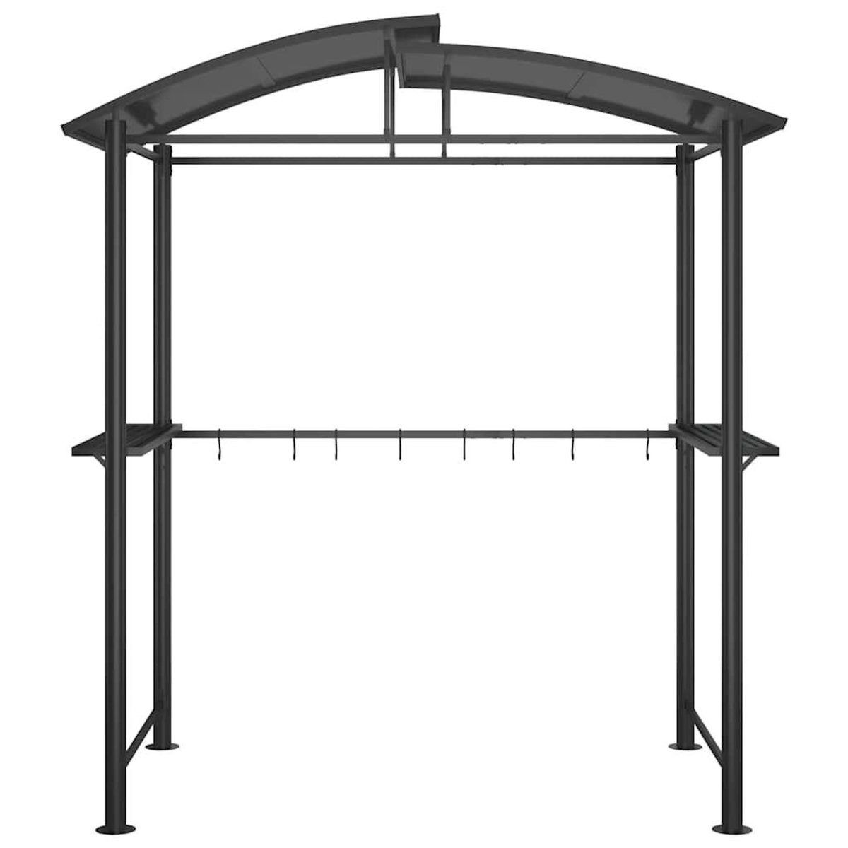 VIDAXL Gazebo BBQ et etageres laterales anthracite 210x114x230cm acier