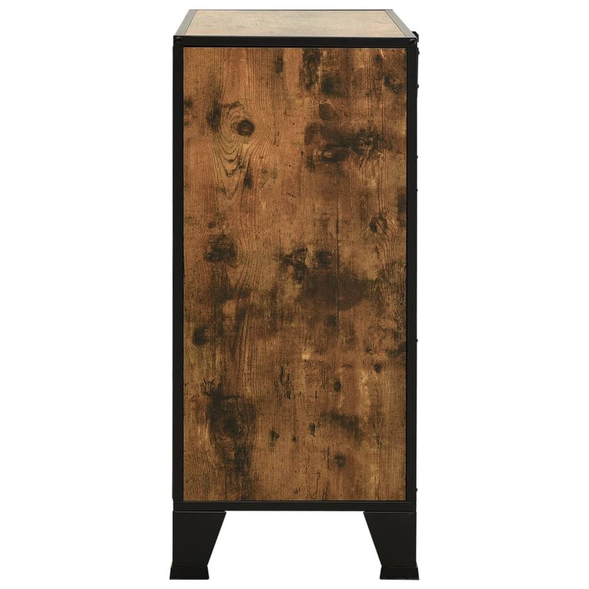 Voir la diapositive 4 : VIDAXL Armoire de rangement Marron rustique 72x36x82 cm Metal et MDF