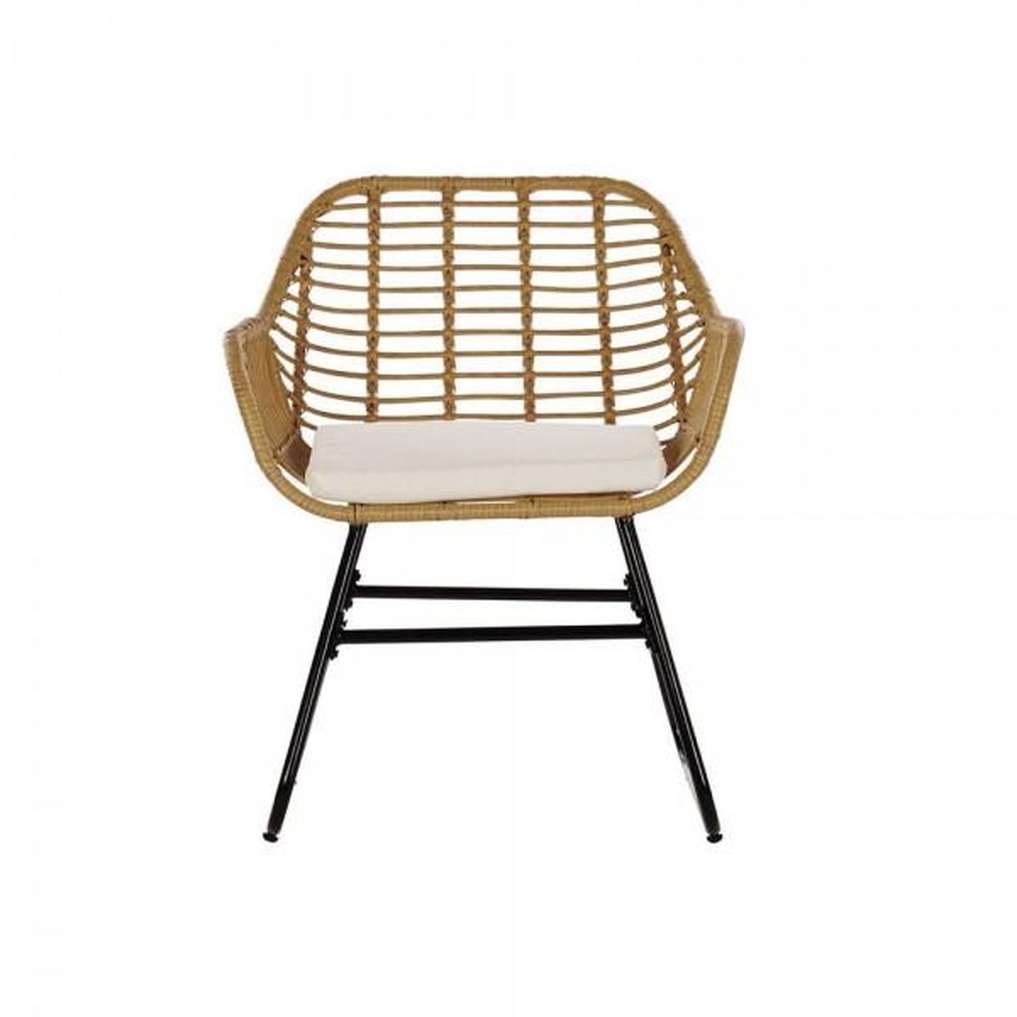Voir la diapositive 4 : MARKET24 Canapé de jardin DKD Home Decor Marron Métal Polyester rotin synthétique (124 x 74 x 84 cm)