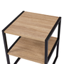 Voir la diapositive 5 : ID MARKET Lot de 2 tables de chevet DETROIT tables d'appoint bois et métal noir design industriel