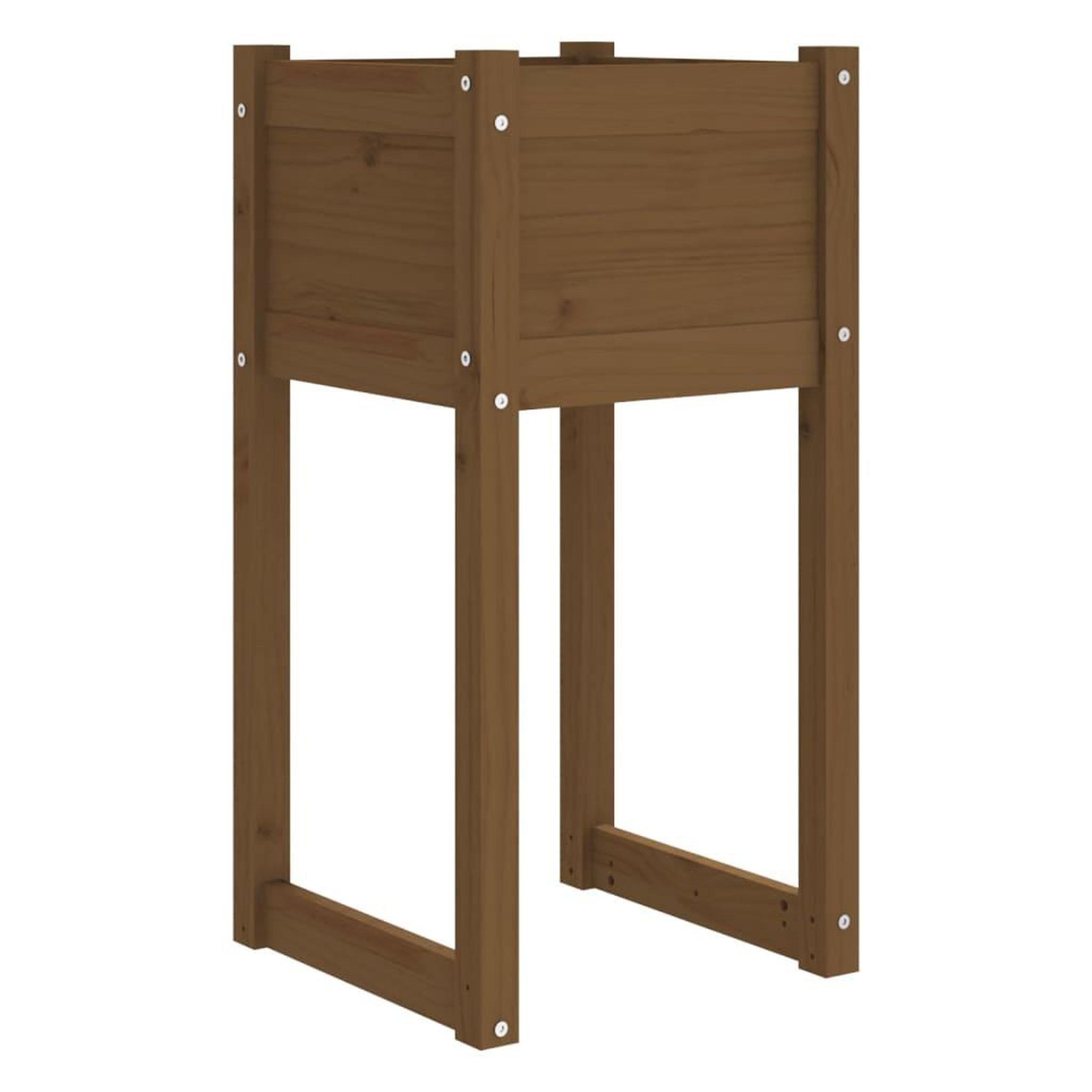 Voir la diapositive 2 : VIDAXL Jardiniere Marron miel 40x40x81 cm Bois massif de pin