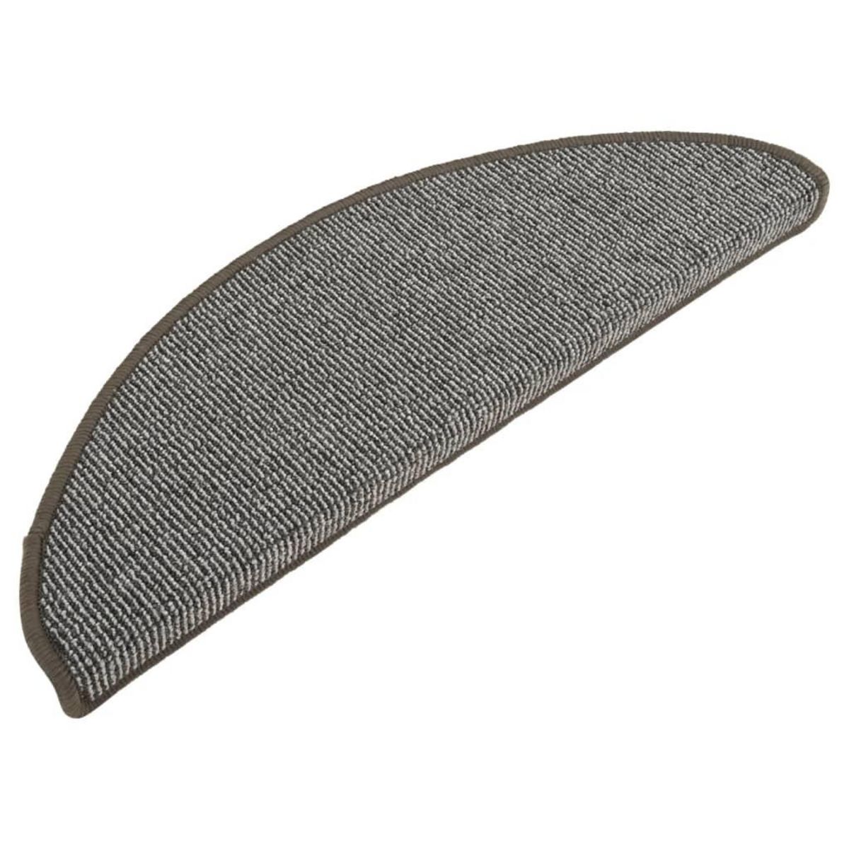 VIDAXL Tapis de marches d'escalier 15 pcs Gris 65x21x4 cm