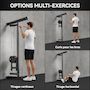 Voir la diapositive 6 : HOMCOM Lat pulldown machine poulie haute et basse - home lat machine murale - charge par disques