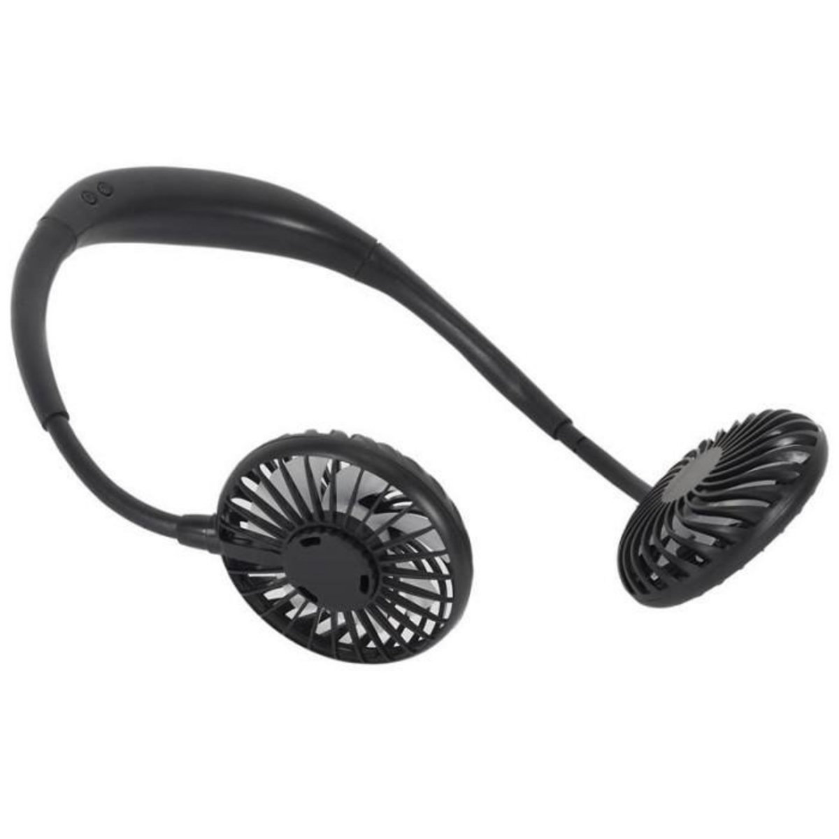 Paris Prix Ventilateur Rechargeable  Tour de Cou  26cm Noir