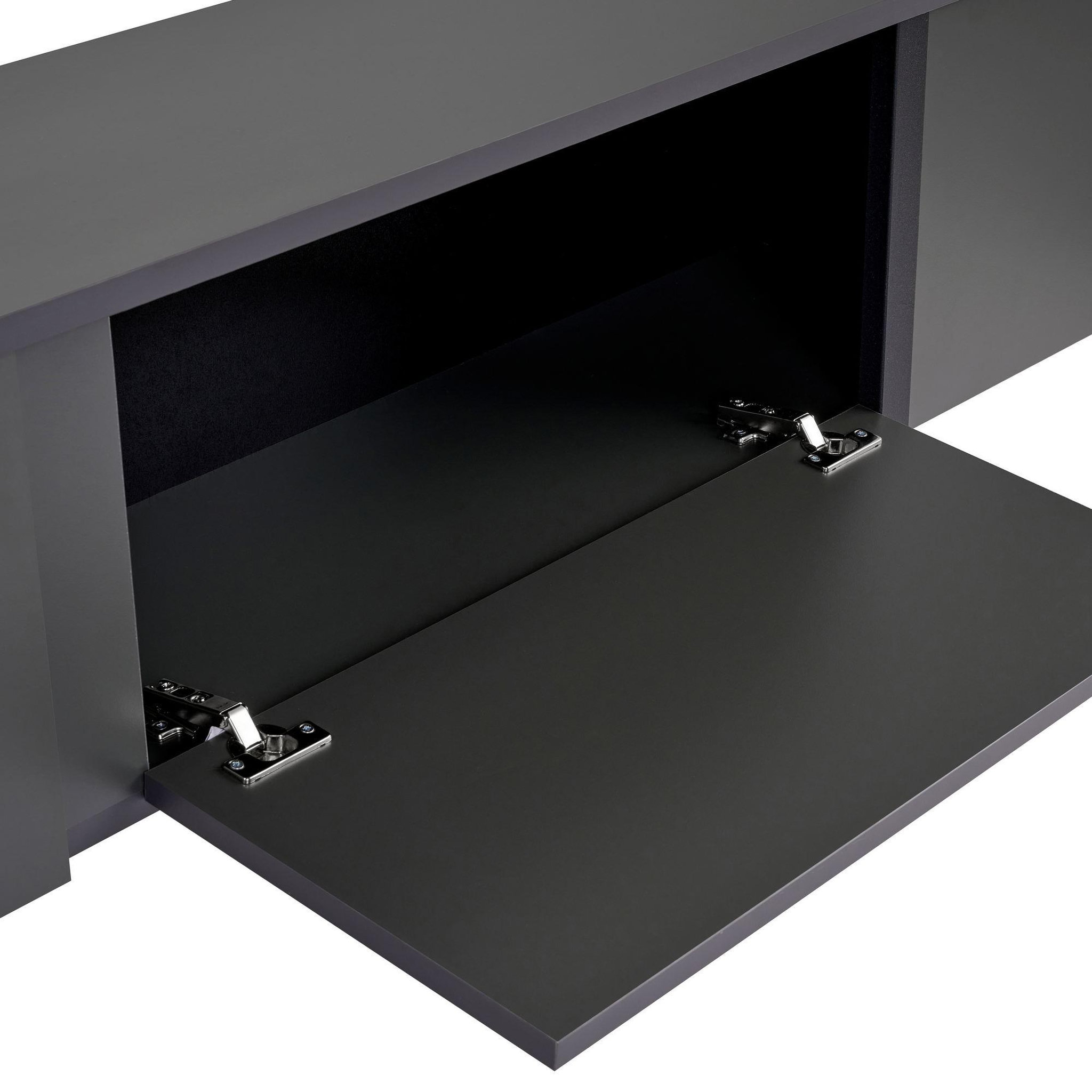 Voir la diapositive 4 : Habitat et Jardin Meuble tv en bois  onera  - 180 x 30 x 50 cm - anthracite / noir
