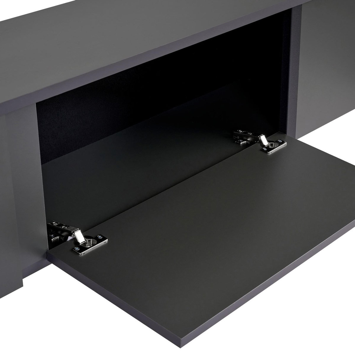Habitat et Jardin Meuble TV en bois  Onera  - 180 x 30 x 50 cm - Anthracite / Noir