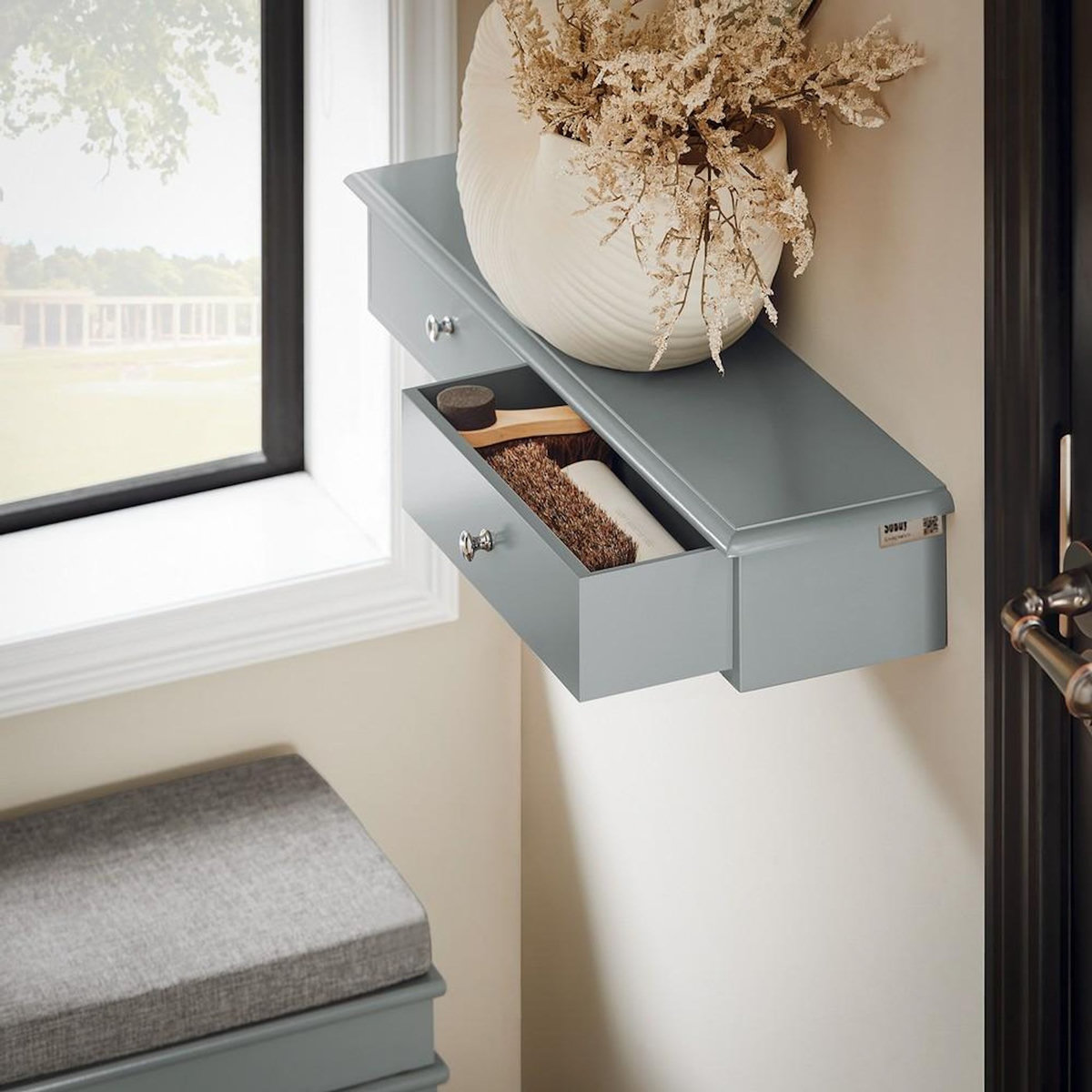 SOBUY SoBuy - Étagère murale avec deux tiroirs - Moderne - FRG43