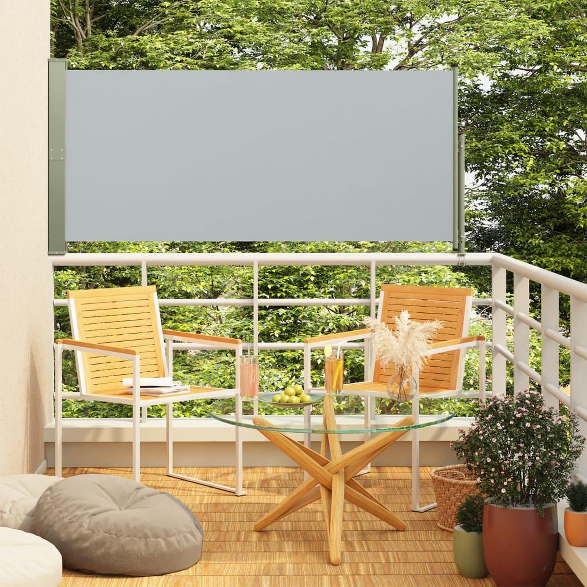 Voir la diapositive 1 : VIDAXL Auvent lateral retractable de patio 140x300 cm Gris
