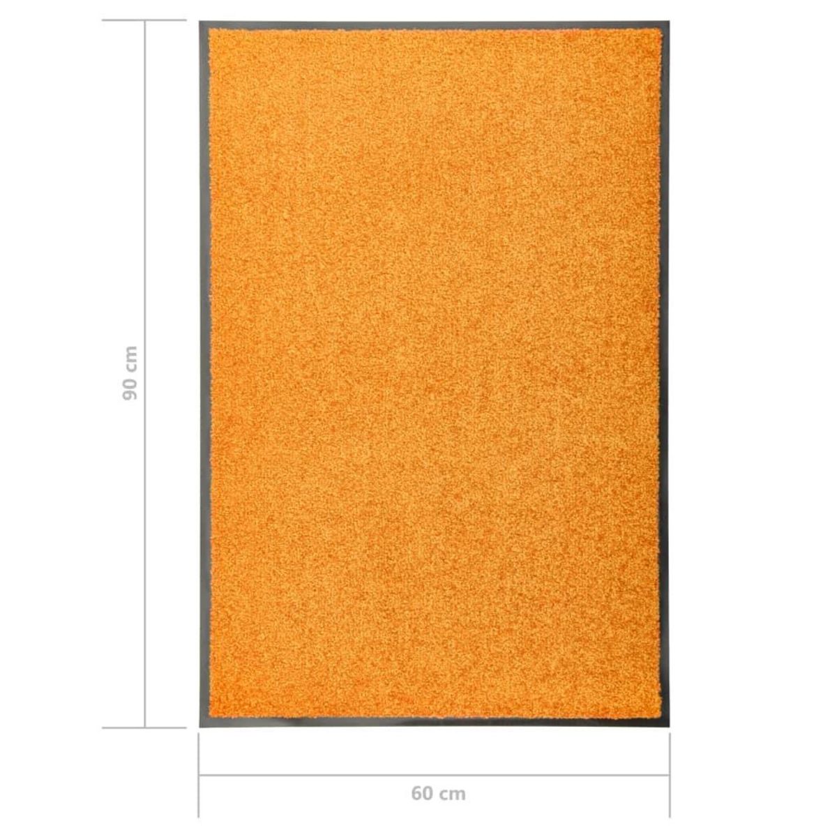 VIDAXL Paillasson lavable Orange 60x90 cm