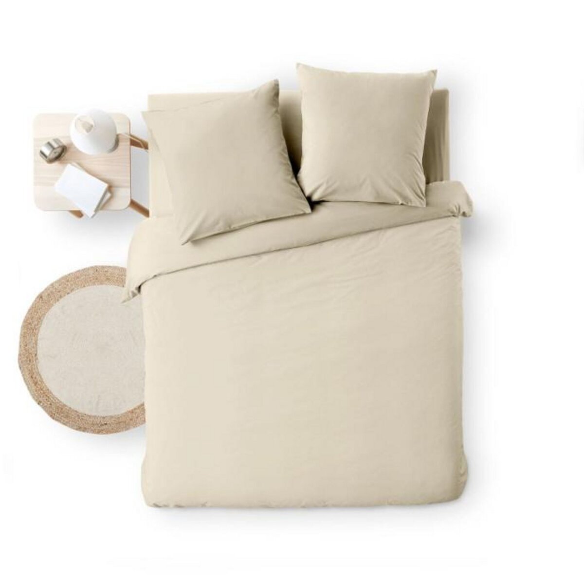 Paris Prix Parure de Lit 3 Pièces  Meline  240x220cm Sable