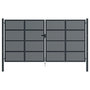 Voir la diapositive 3 : VIDAXL Portail de jardin anthracite 400x175 cm acier