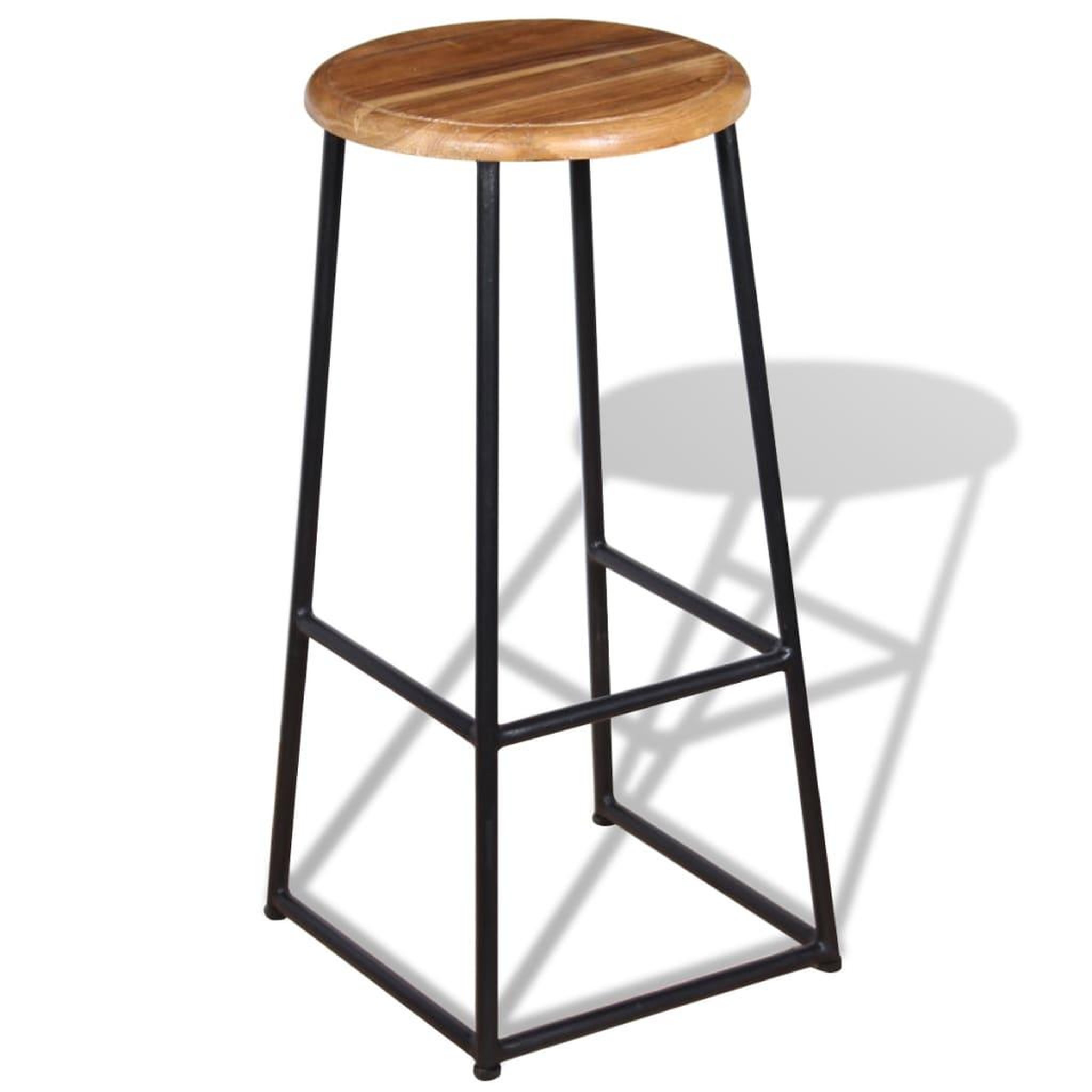 Voir la diapositive 5 : VIDAXL Tabourets de bar lot de 2 bois de teck massif