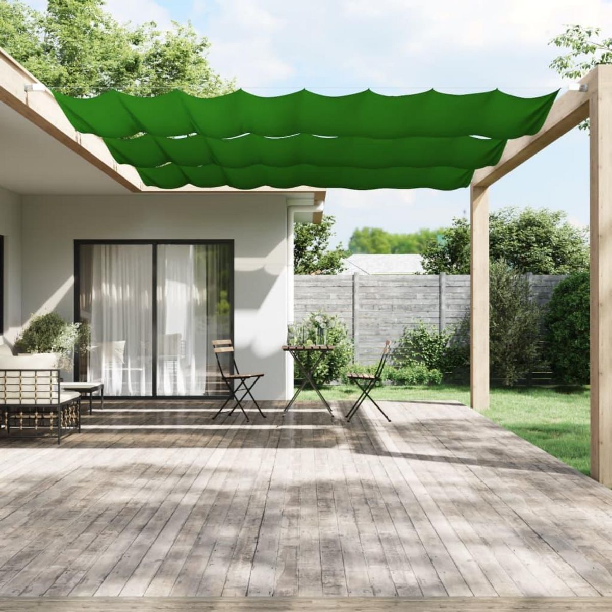 VIDAXL Auvent vertical Vert clair 180x1200 cm Tissu oxford